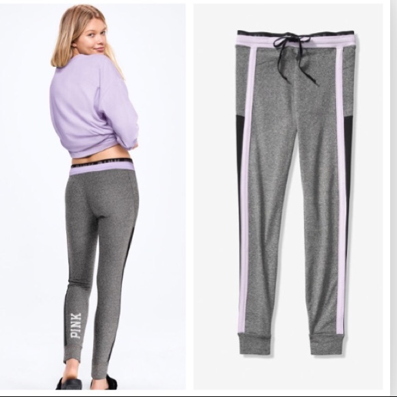 PINK Victoria's Secret Pants - 💕VS PINK LILAC & GREY COTTON CAMPUS LEGGING